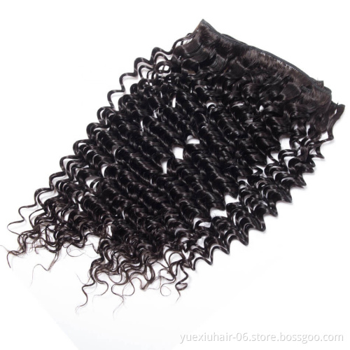 Deep Wave Curly Human Hair Weave Full Cuticle Aligned Unprocessed Virgin Hair Indian China 100% Human Hair Vendor